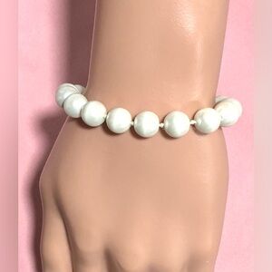 Ralph Lauren White Pearl Bracelet